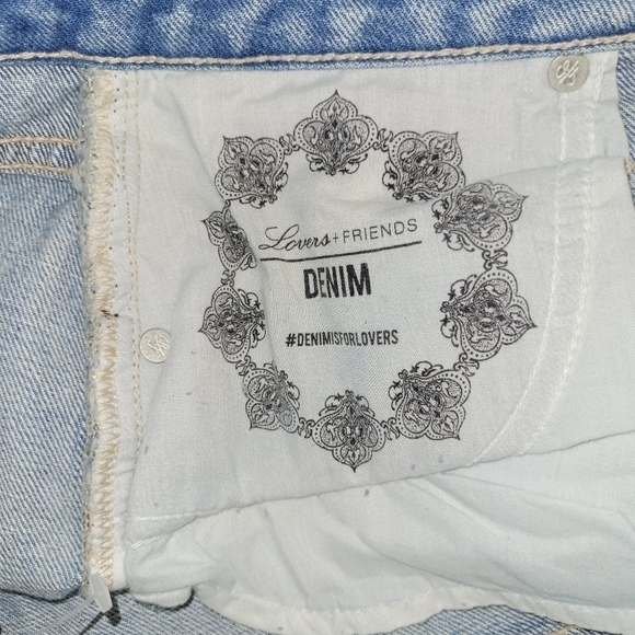 LOVERS + FRIENDS DENIM DISTRESSED ELIJAH MINI SKIRT IN CAMPO SIZE 26 - Picture 7 of 14